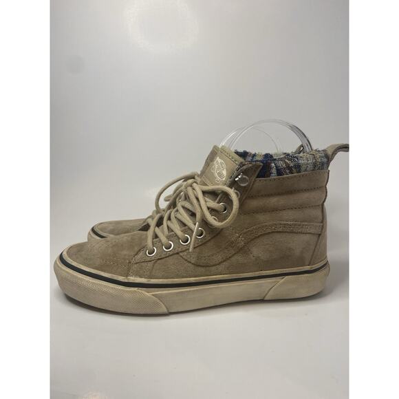 Vans Sk8 Hi MTE Scotchgard Suede Shoes Tan Brown Boho Hippie Womens Size 6 - Picture 1 of 12